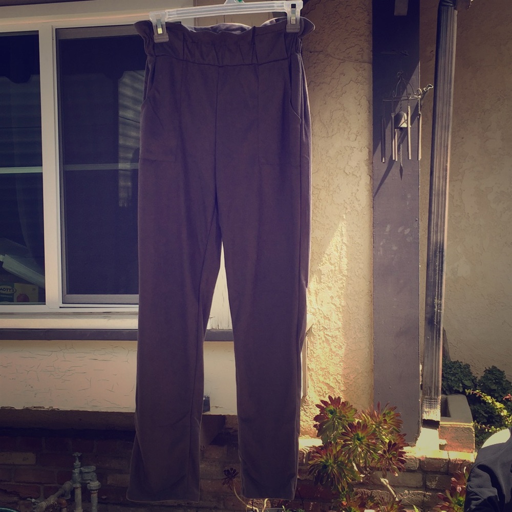 Grey felt pants